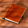 Camel Leather A5 Binder Notebook – Personalized Refillable Leather Planner